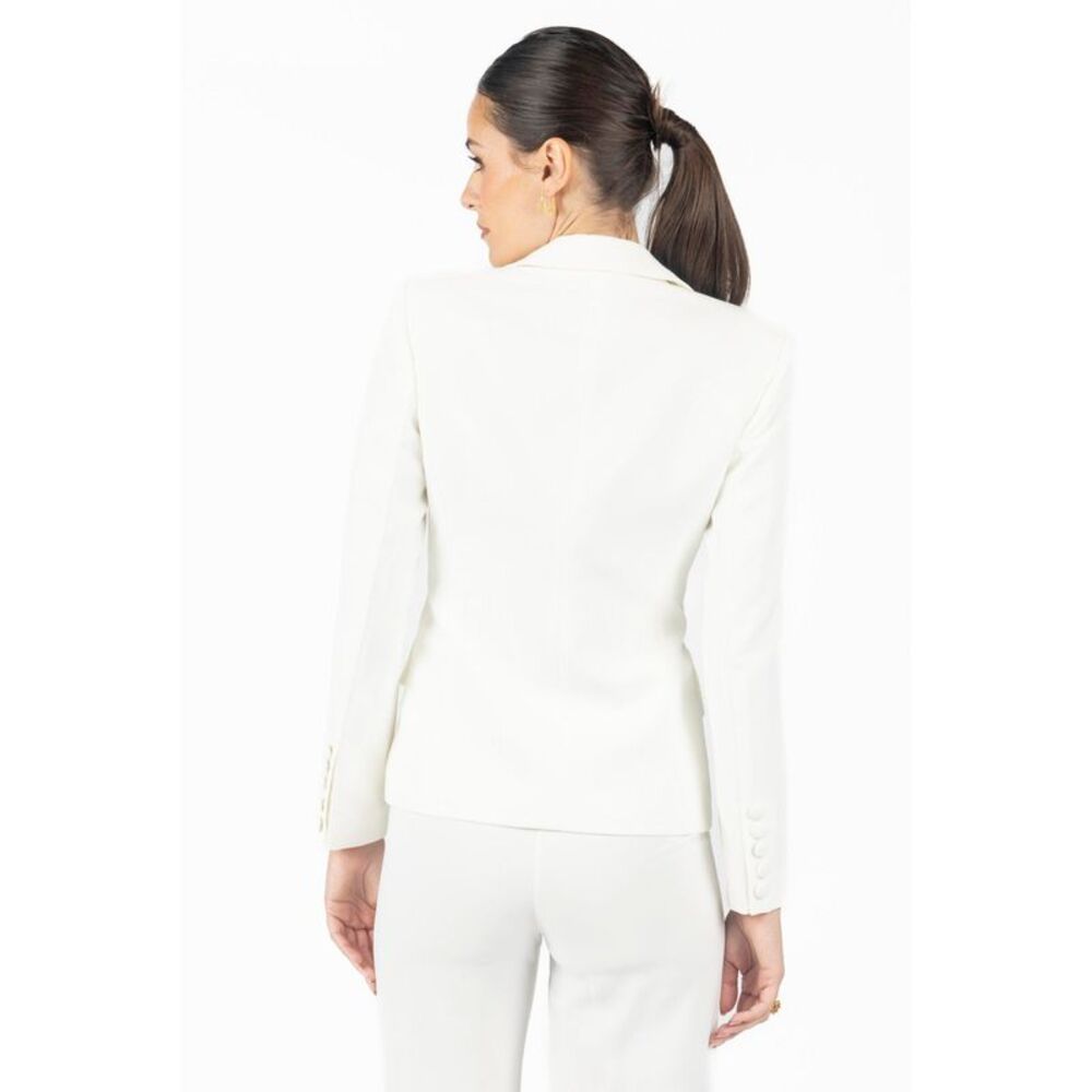 Alana White Pleated Blazer - Picture 5 of 6